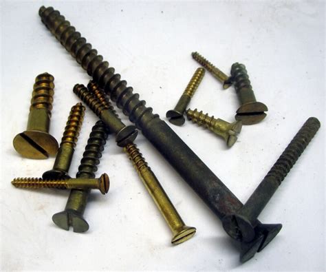 the vintage screw company|antique brass slotted screws.